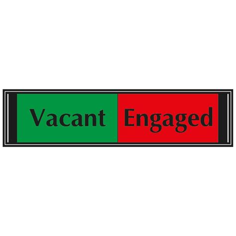 Vacant Engaged Sliding Sign For Doors Ese Direct