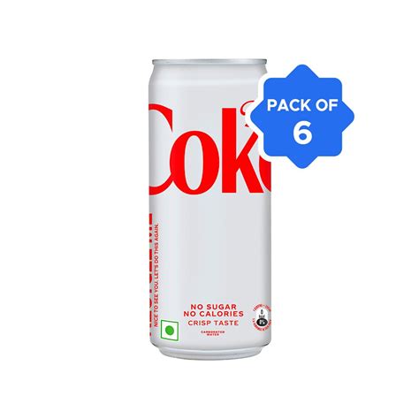 coca cola diet coke soft drink pack of 6 price buy online at ₹220 in india