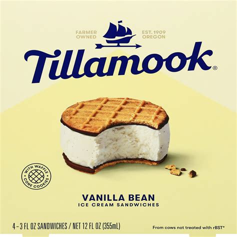Tillamook Vanilla Bean Ice Cream Sandwiches Ml Kaiser Foods