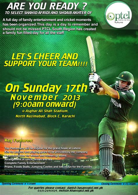 Ptcl Cricket Tournament Flyers By Shahzaib Khan At