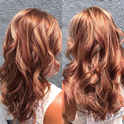20 auburn hair with blonde and brown highlights fashion style
