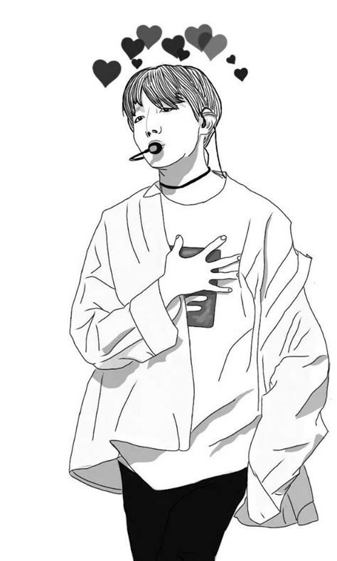 BTS Anime Coloring Pages