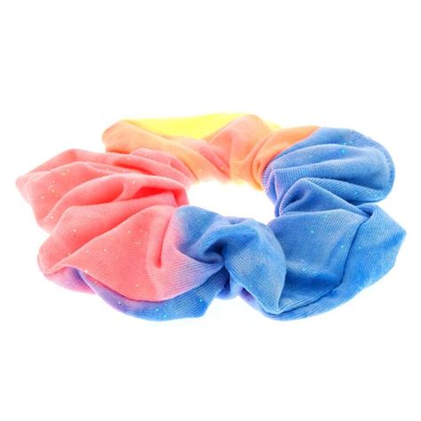 Medium Tie Dye Rainbow Hair Scrunchie Tie Dye Rainbow Scrunchies