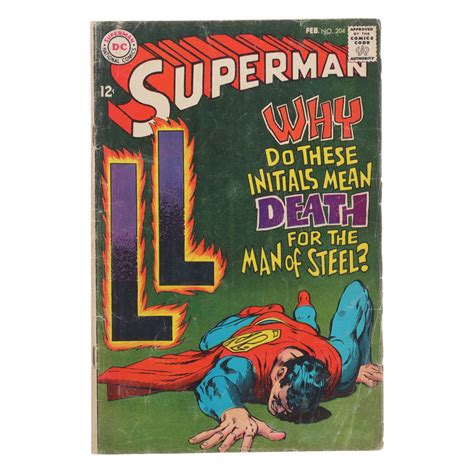 1968 Superman Issue 204 Dc Comic Book Pristine Auction