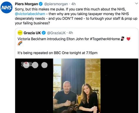 Piers Morgan Gmb Host Blasts Victoria Beckhams Furlough Staff