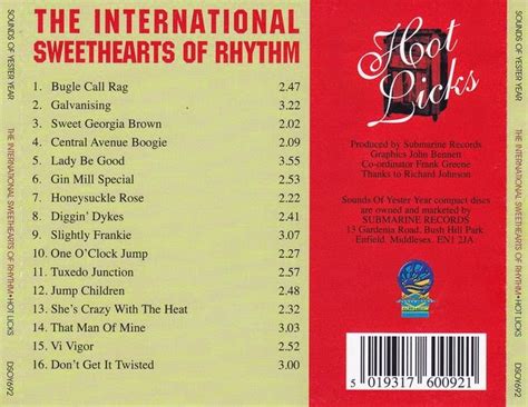 Egroj World The International Sweethearts Of Rhythm Hot Licks