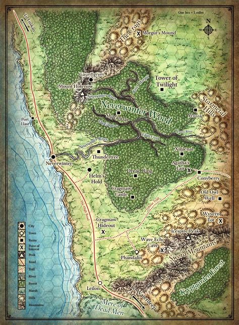 Map Of Nearby Neverwinter For Phandalin And The Upcoming Essentials