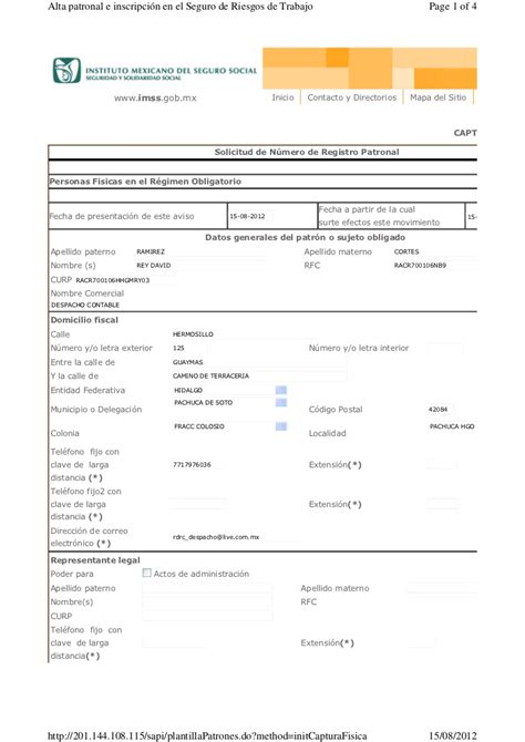 Registro Patronal Imss Formato Actualizado Agosto 2022 Vrogue