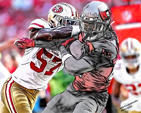 San Francisco 49ers Dre Greenlaw View All My Nfl Drawings Flickr