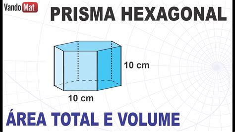 ÁREA TOTAL E VOLUME DE PRISMA HEXAGONAL concurso prisma enem YouTube