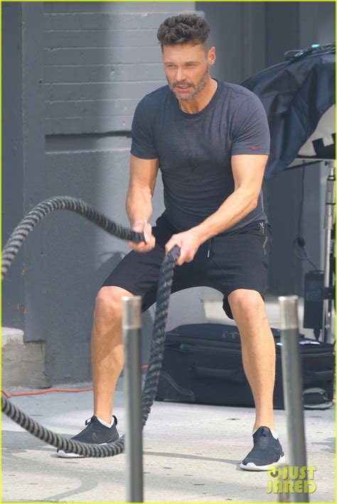 Ryan Seacrest Shows Some Muscle While Putting In Work At The Gym Photo