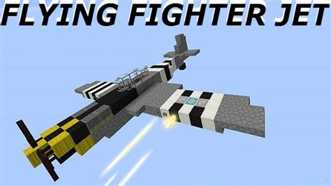 Minecraft Simple Slime Block And Redstone Flying Fighter Jet Youtube