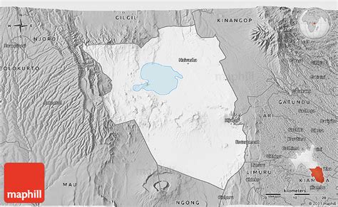 Gray 3d Map Of Naivasha