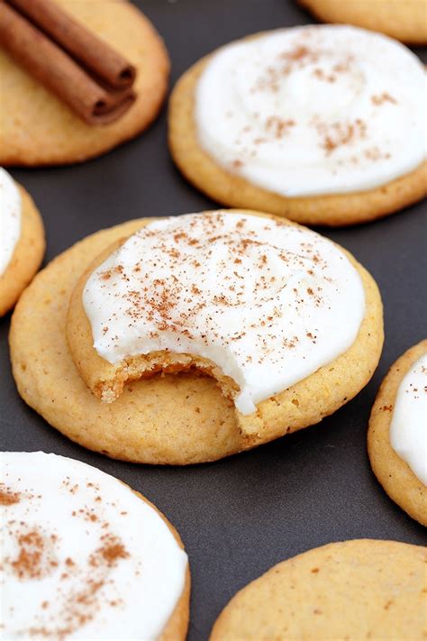 Pumpkin Sugar Cookies With Cream Cheese Frosting Sweet Spicy Kitchen