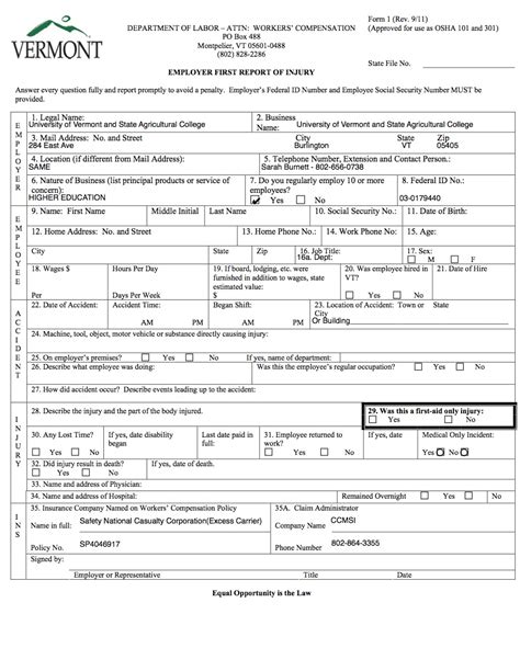 Employee Incident Report Form Doc Charlotte Clergy Coalition