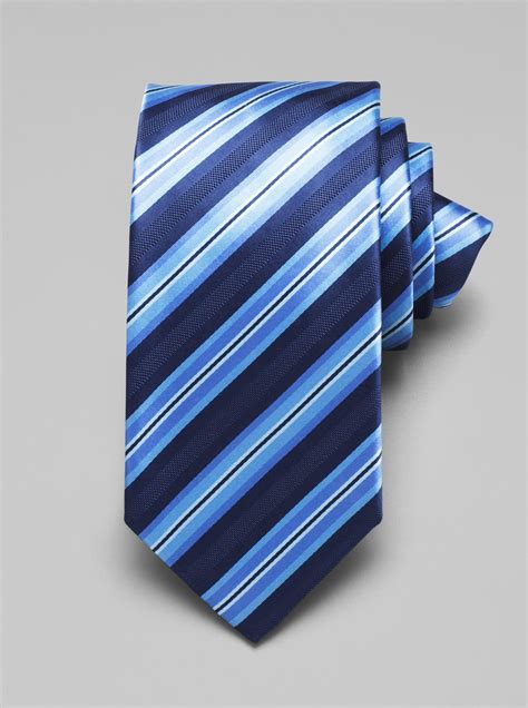 Satin Multi Stripe Tie Blue Jhilburn