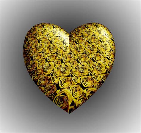 Yellow Roses Heart Stock Illustration Illustration Of Background