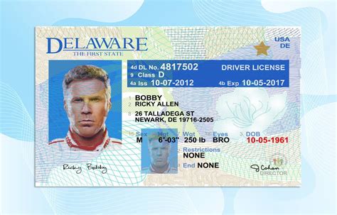 Delaware Drivers License Template Psd Photoshop File