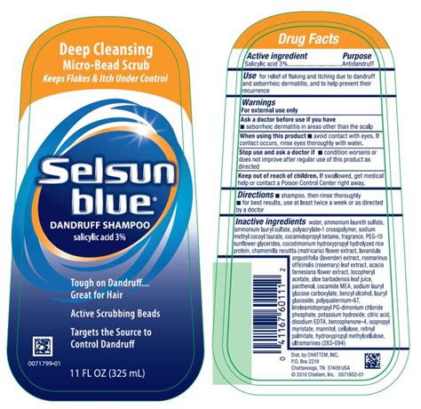 Selsun Blue Deep Cleansing Micro Bead Scrub Chattem Inc