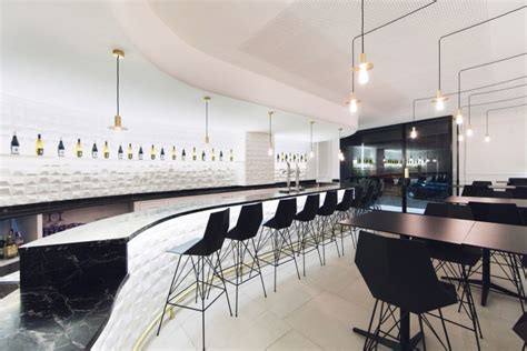 Black And White Restaurant Design Plays On Simplicity Mindful Design