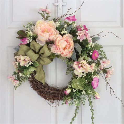 Download this free vector about set of decorative wreaths, and discover more than 10 million professional graphic resources on freepik. Spring Wreaths-Hydrangea Wreath-Front Door Decor-Seasonal