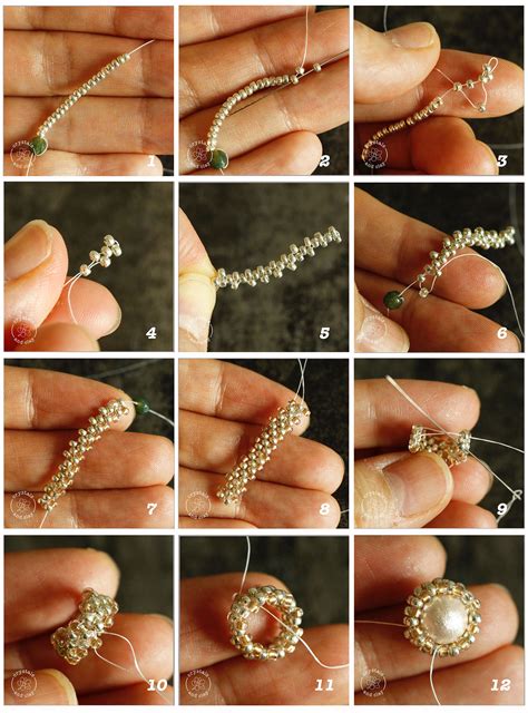 How To Make A Beaded Ring With Even Count Peyote Crystals And Clay