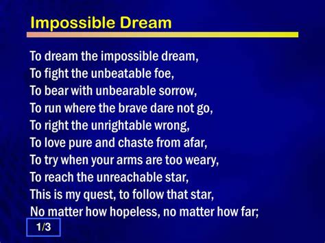 🐈 The Impossible Dream Poem Christian Poem Dream The Impossible By