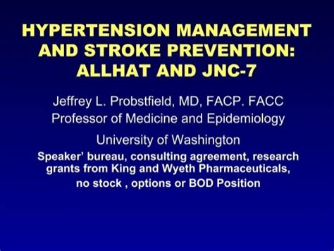 Hypertension Management And Stroke Prevention