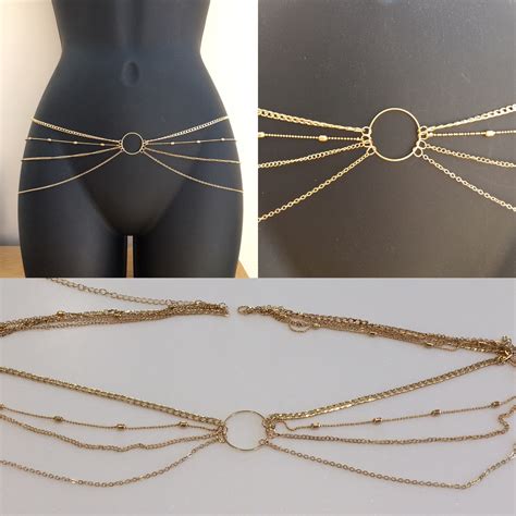 Belly Chain Gold Sexy Belly Chain Belly Dance Beach Etsy