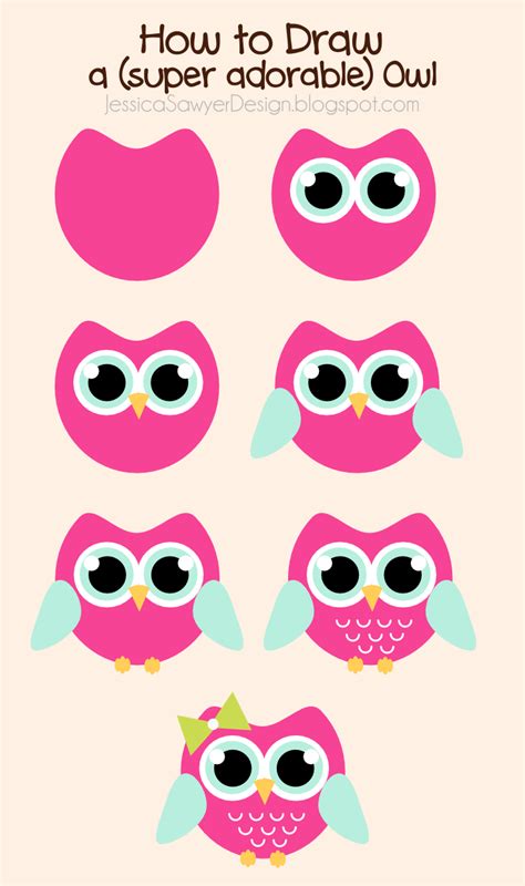 How To Draw An Owl Free Owl Clipart Jessica Sawyer Design