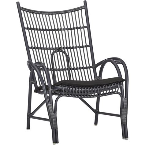 Save on home décor & more. Kruger Black High Back Lounge Chair with Sunbrella® Black ...