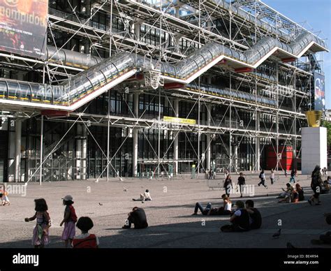 Centre Pompidou National Museum Of Modern Art Paris France Stock