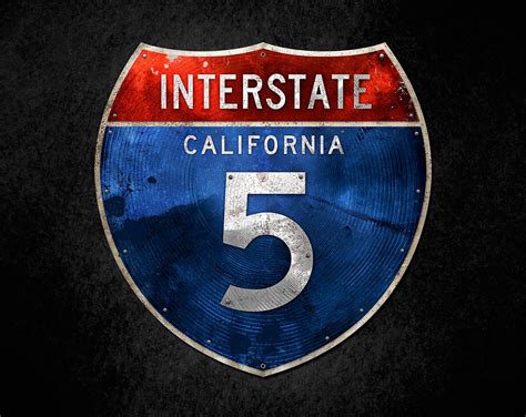 California Interstate 5 Metal Sign 15x15 Free Shipping