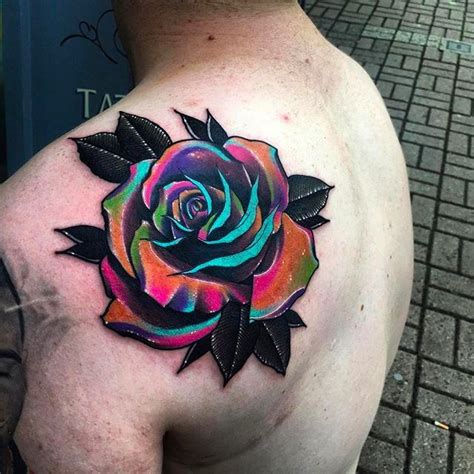 Pin By Casey Stovall On Tattoo Colorful Rose Tattoos Pattern Tattoo