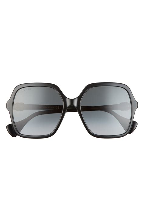 gucci 56mm square sunglasses nordstrom
