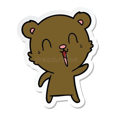 sticker of a happy cartoon bear stock vector illustration of drawing sticker 147639319