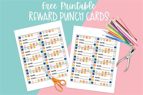 printable reward punch card brooklyn berry designs