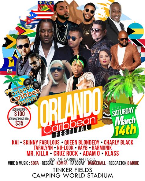 New Headliners Added To The Line Up For 2020 Orlando Caribbean Festival