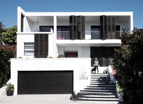 Black And White House With Two Amazing Terraces Digsdigs