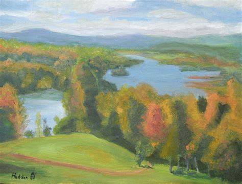 Hudson River Ny From Olana Painting By Robert P Hedden Fine Art America