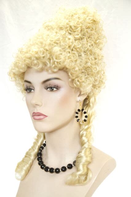 Marie Antoinette Medium Blonde Brunette Curly Fun Color Costume Wigs In