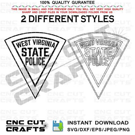 West Virginia State Police Badge Vector Svg Patch Logo Emblem Monogram