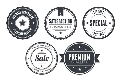 Vintage Circular Badges Vector Pack 2 Design Panoply