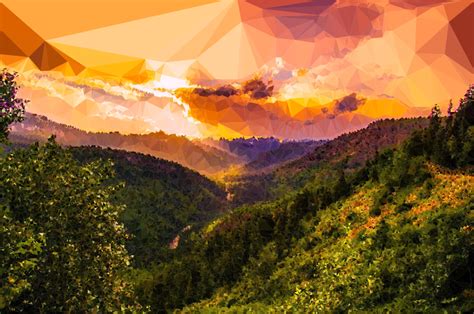 Landscape Clipart Mountain Sunset Landscape Mountain Sunset