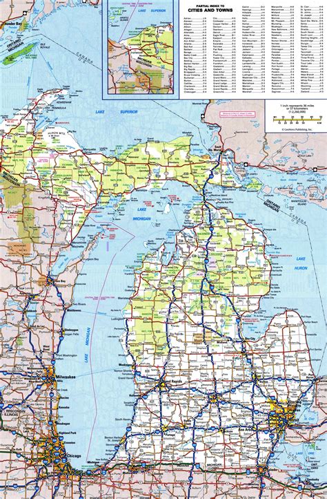 Large Map Lower Michigan