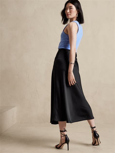 Midi Slip Skirt Banana Republic Factory