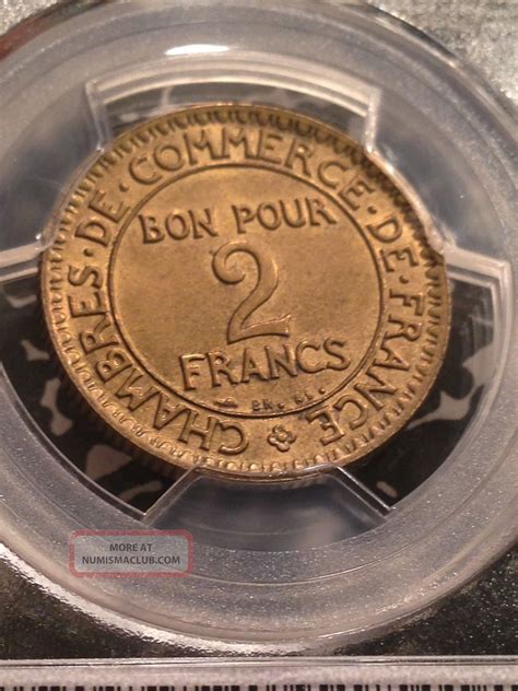 1923 France 2 Francs Pcgs Ms63 G576 Coin