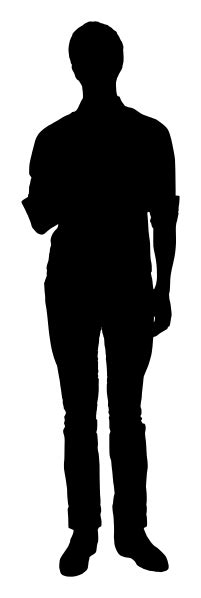 Filesilhouette Of Man Standing And Facing Forwardsvg Silhouette Face Person Silhouette