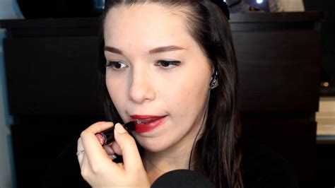 ASMR Lipstick Application Close Up Soft Whispers Ear To Ear