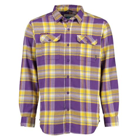 men s columbia purple lsu tigers flare gun long sleeve flannel shirt official lsu tigers store